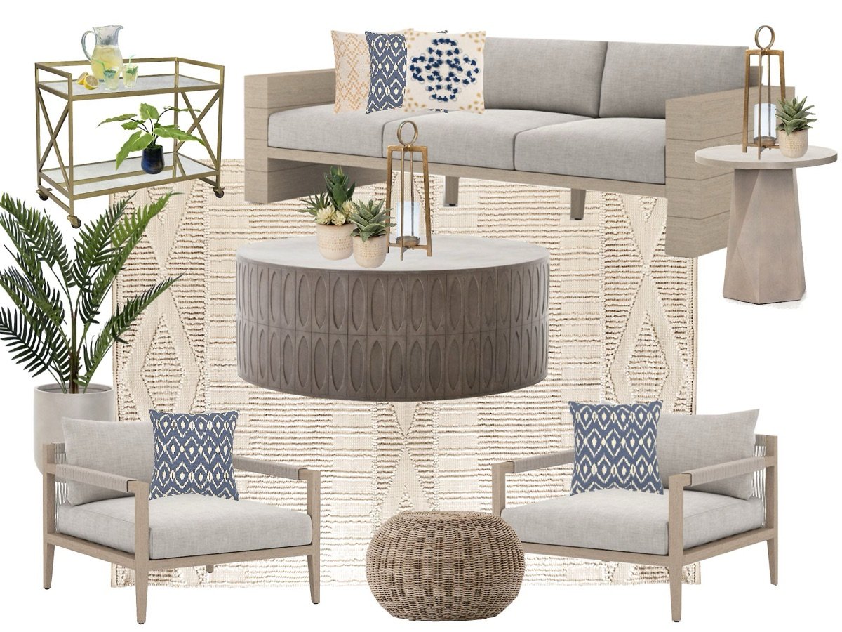 E-Design outdoor living board by Mia Bella Designs