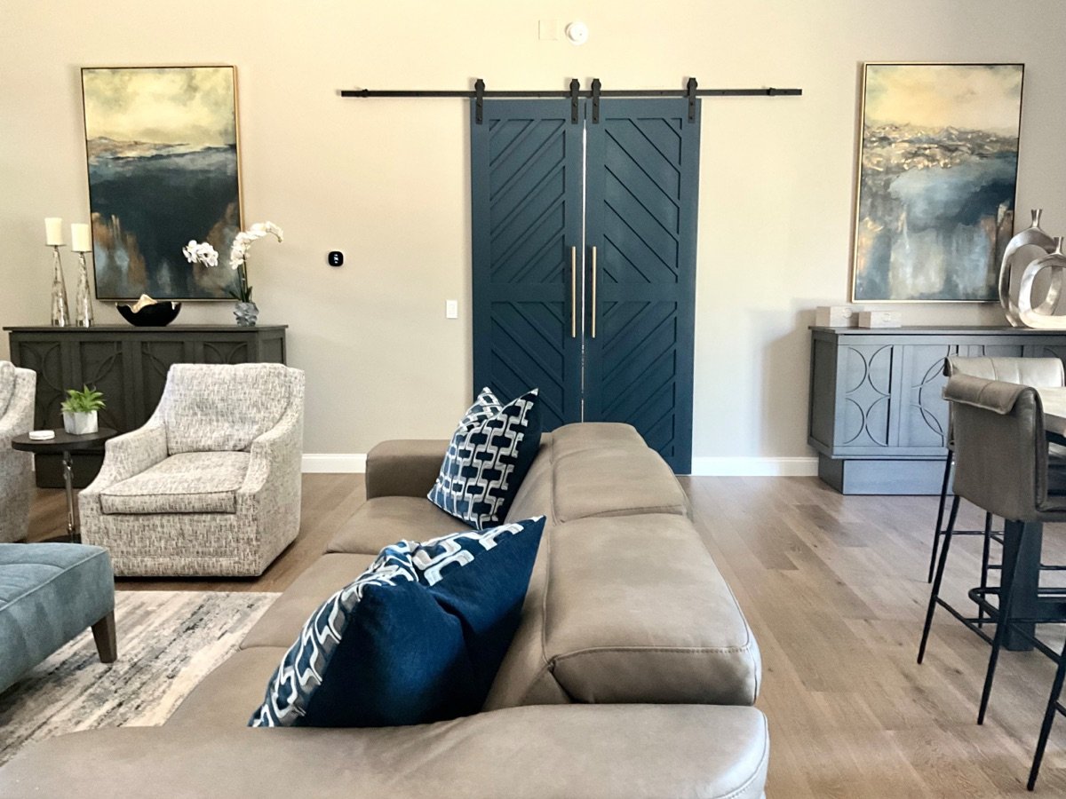 Westchase Retreat Addition family room designed by Mia Bella Designs, Tampa, Florida, view 9