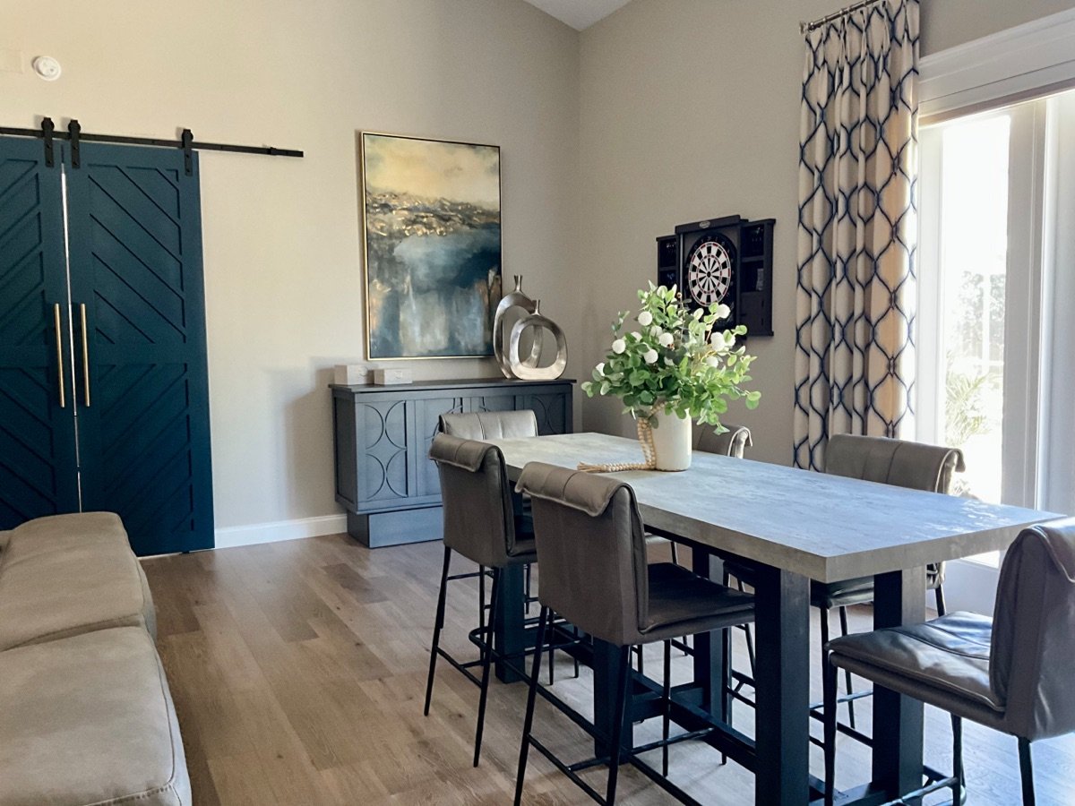 Westchase Retreat Addition dining area designed by Mia Bella Designs, Tampa, Florida, view 10